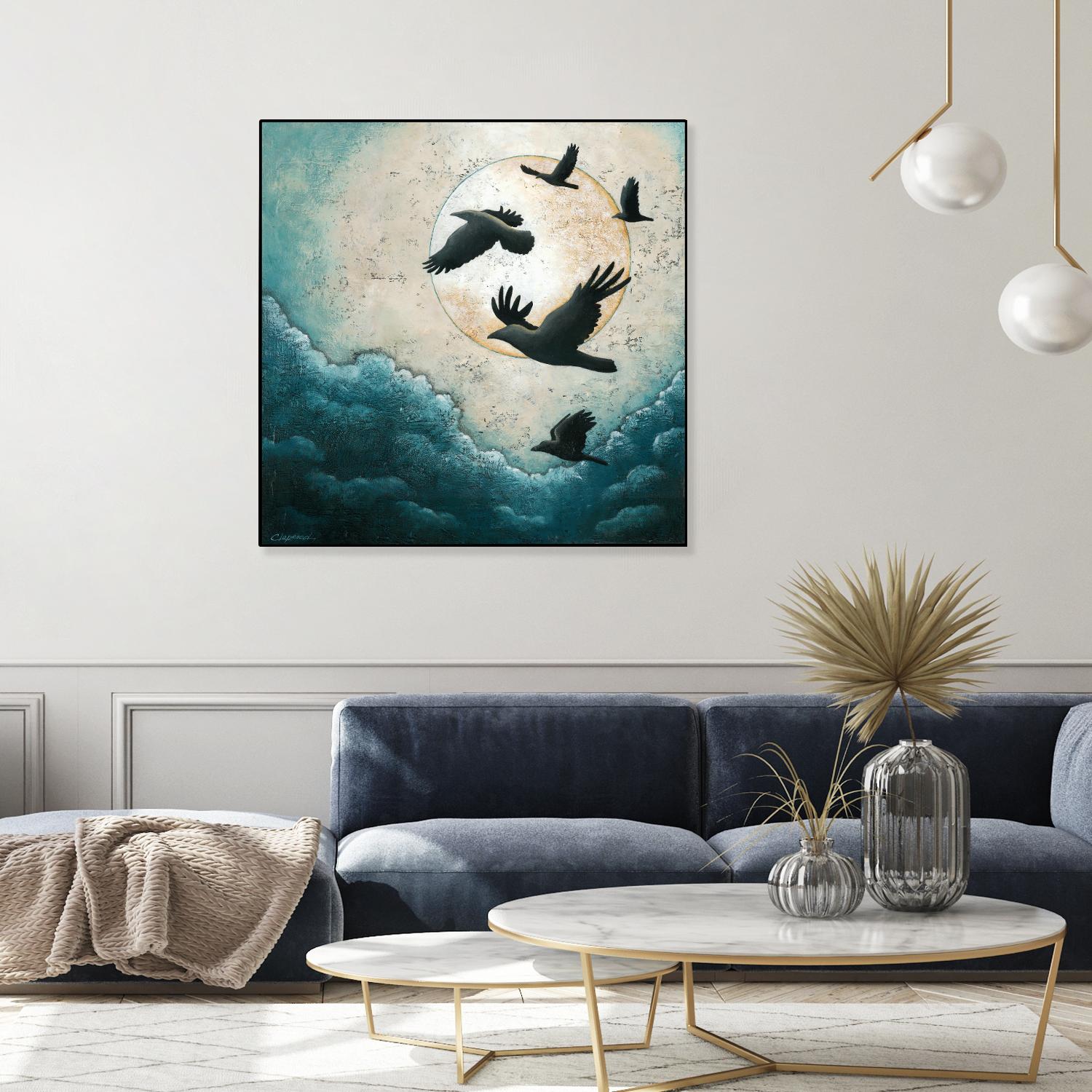 À la quiétude du grand halo by Marie Claprood on GIANT ART - white animals