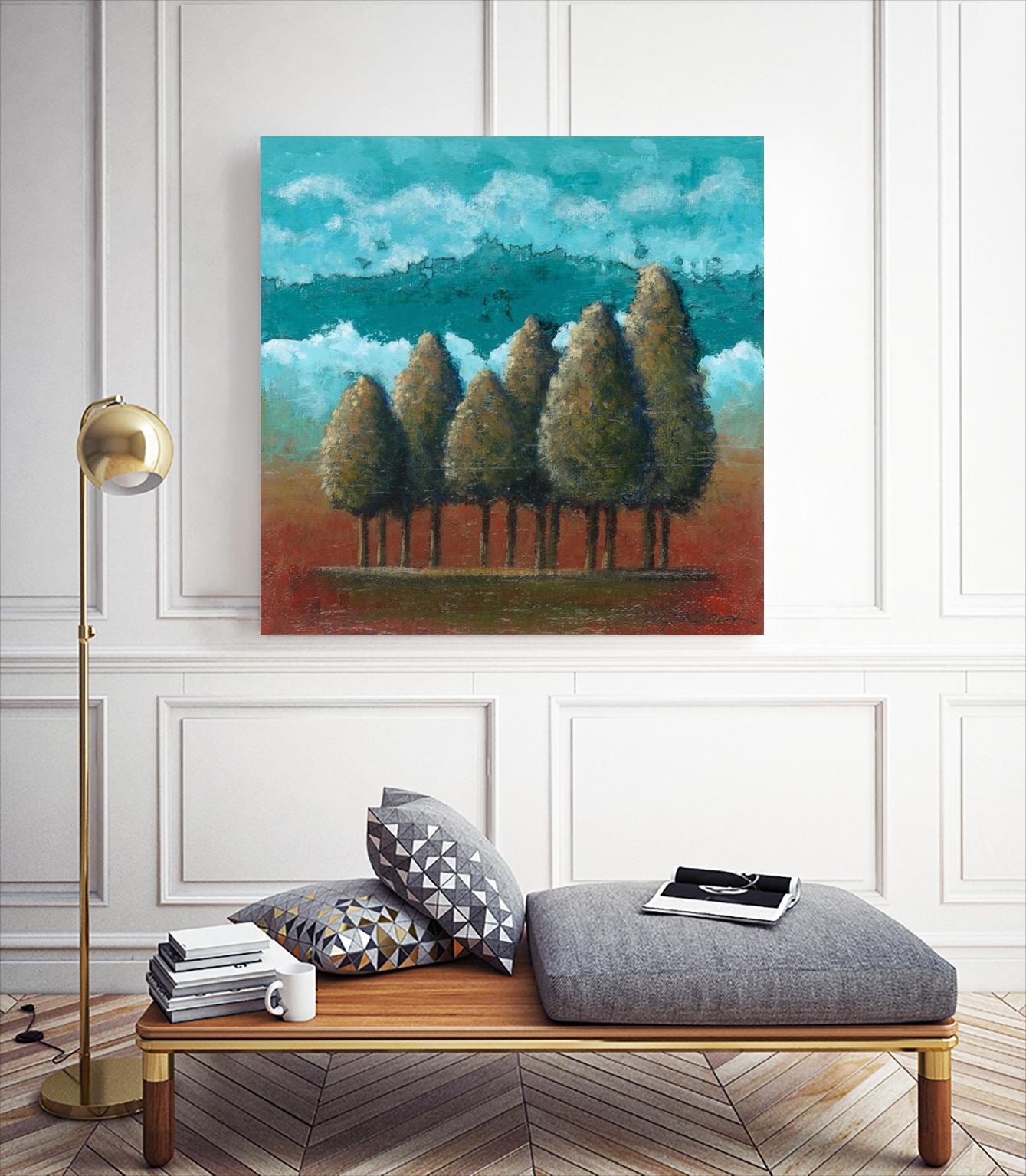 18 juillet 2014 by Marie Claprood on GIANT ART - orange landscape arbres