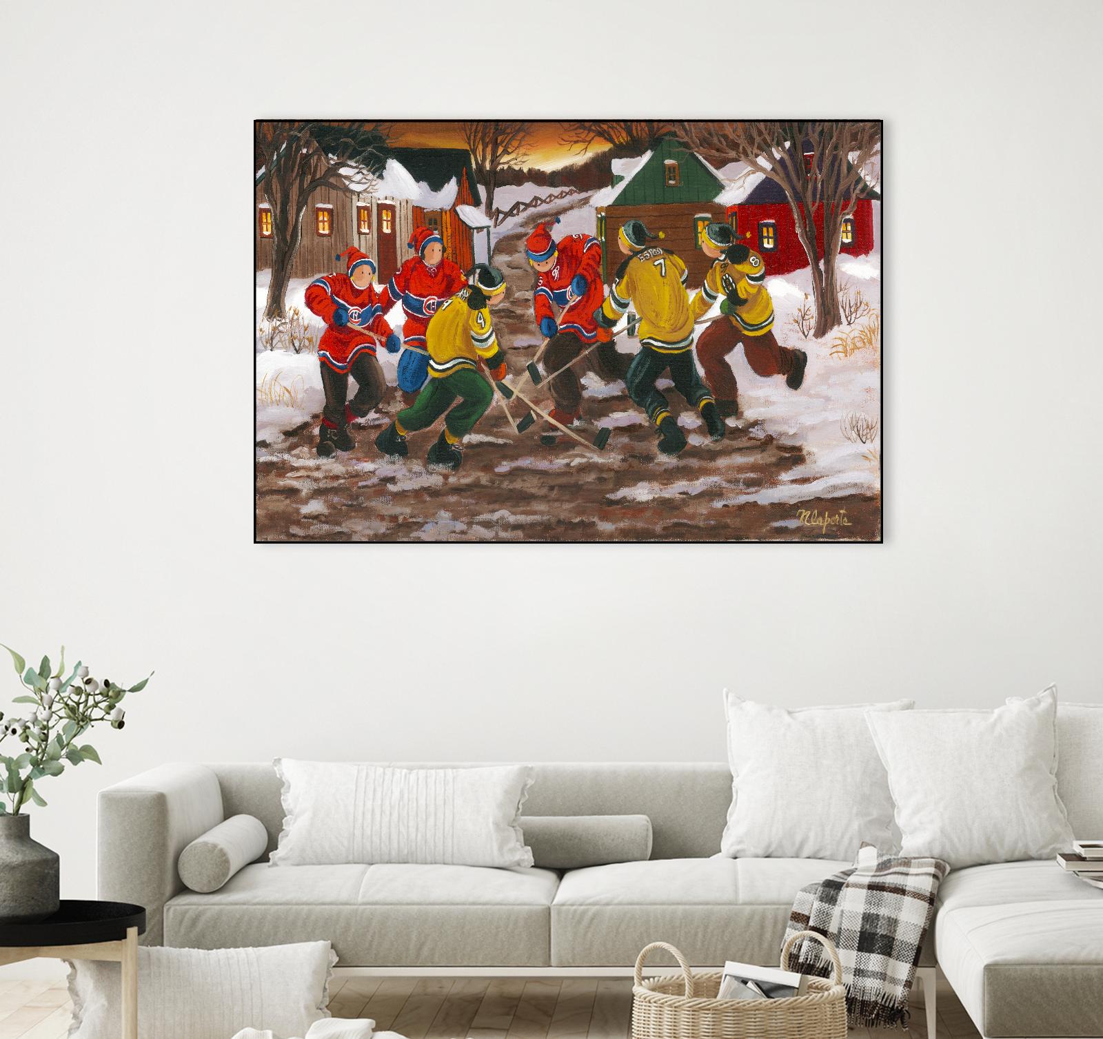 Jusqu'au printemps by Nicole Laporte on GIANT ART - yellow winter scenes