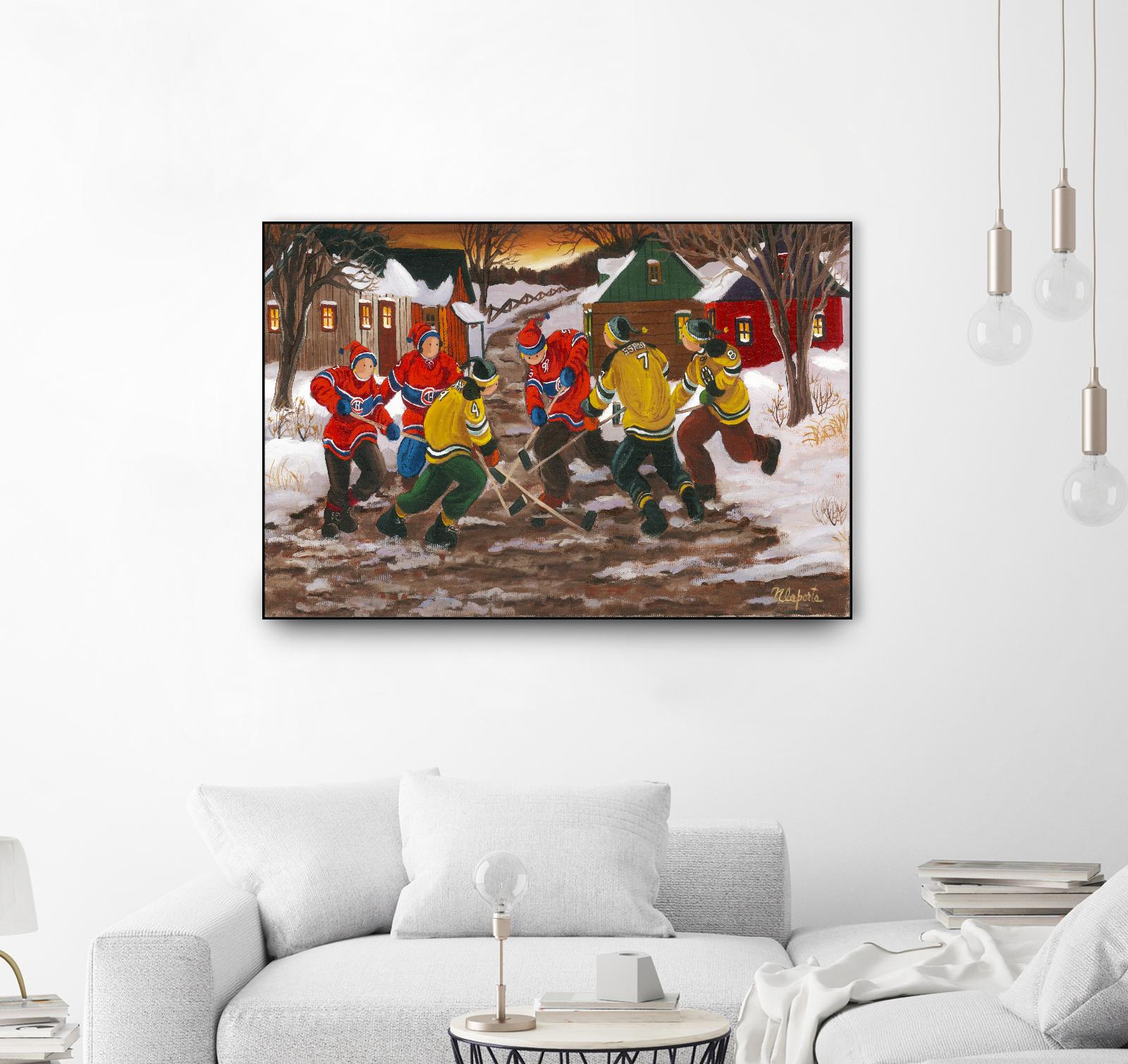 Jusqu'au printemps by Nicole Laporte on GIANT ART - yellow winter scenes