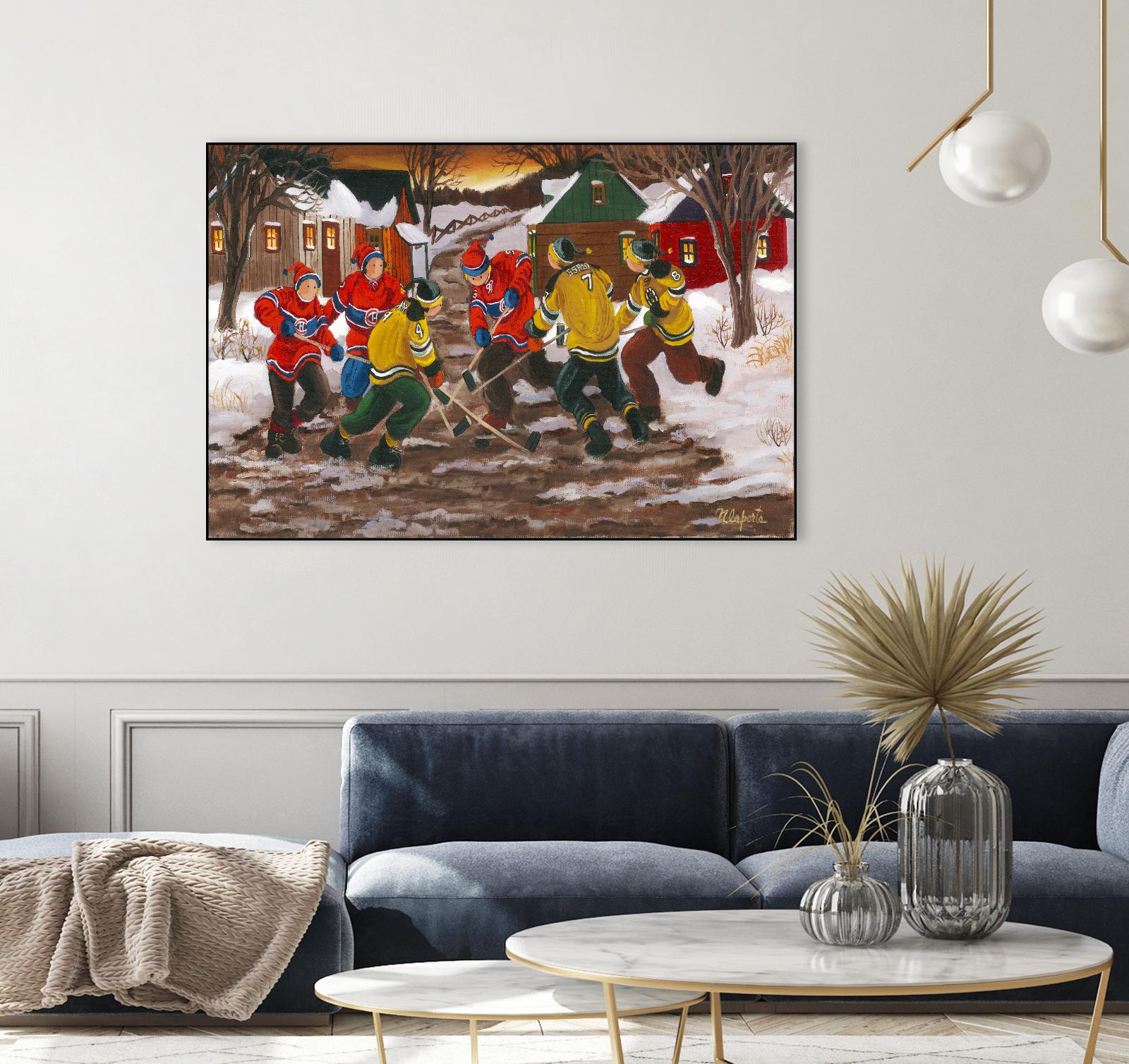 Jusqu'au printemps by Nicole Laporte on GIANT ART - yellow winter scenes