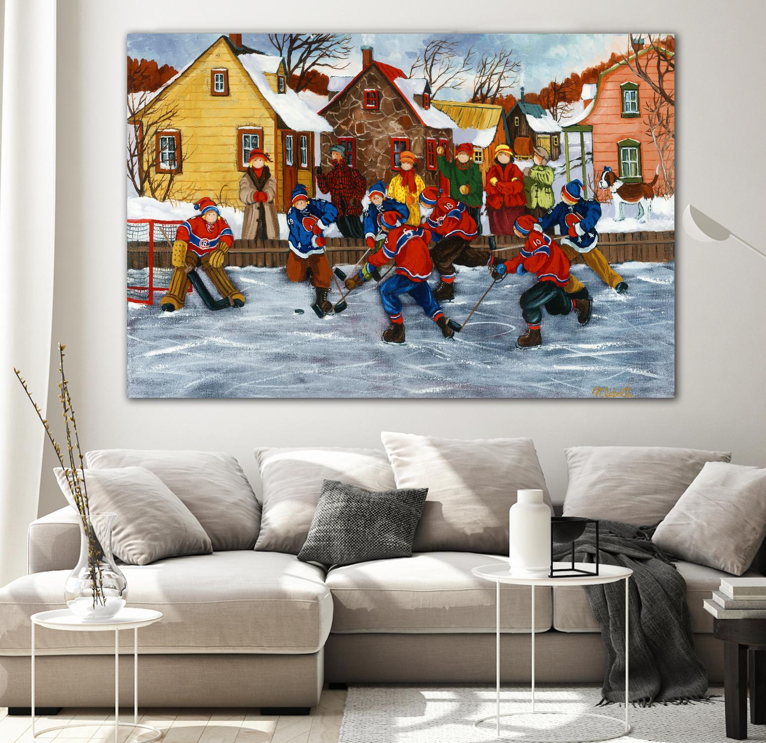 On compte sur toi #5 by Nicole Laporte on GIANT ART - yellow winter scenes