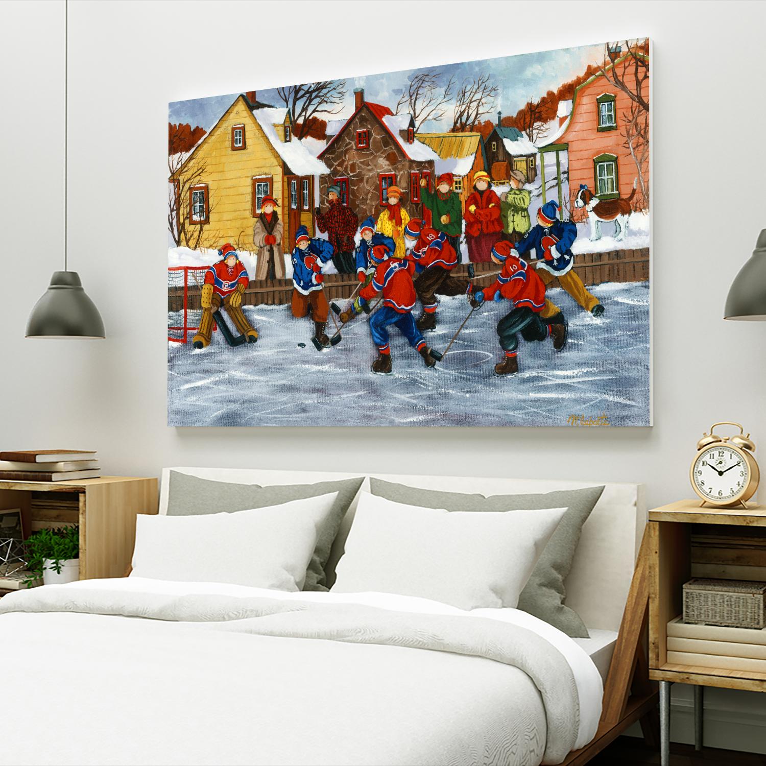 On compte sur toi #5 by Nicole Laporte on GIANT ART - yellow winter scenes