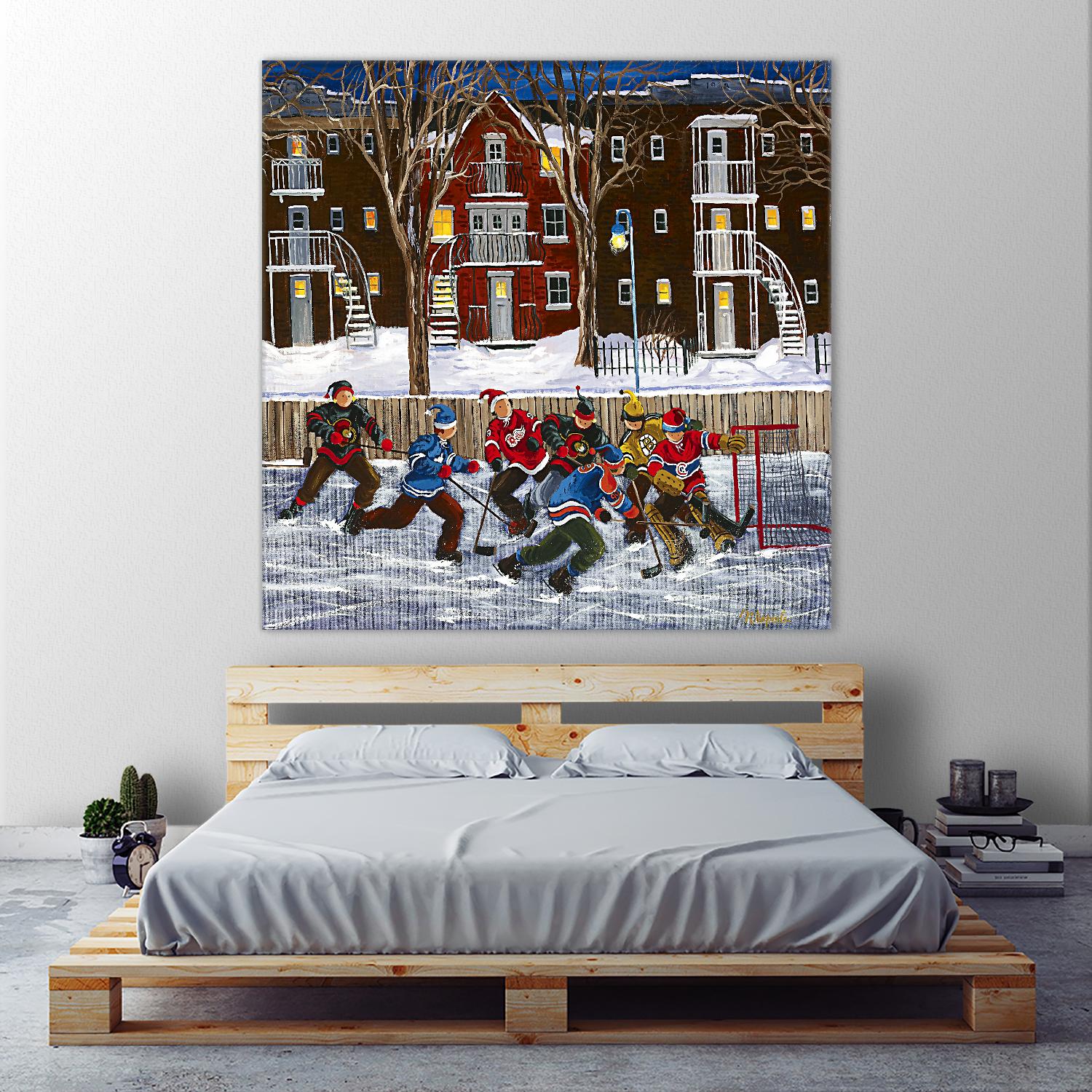 After School 1 by Nicole Laporte on GIANT ART - white art for kids hockey
