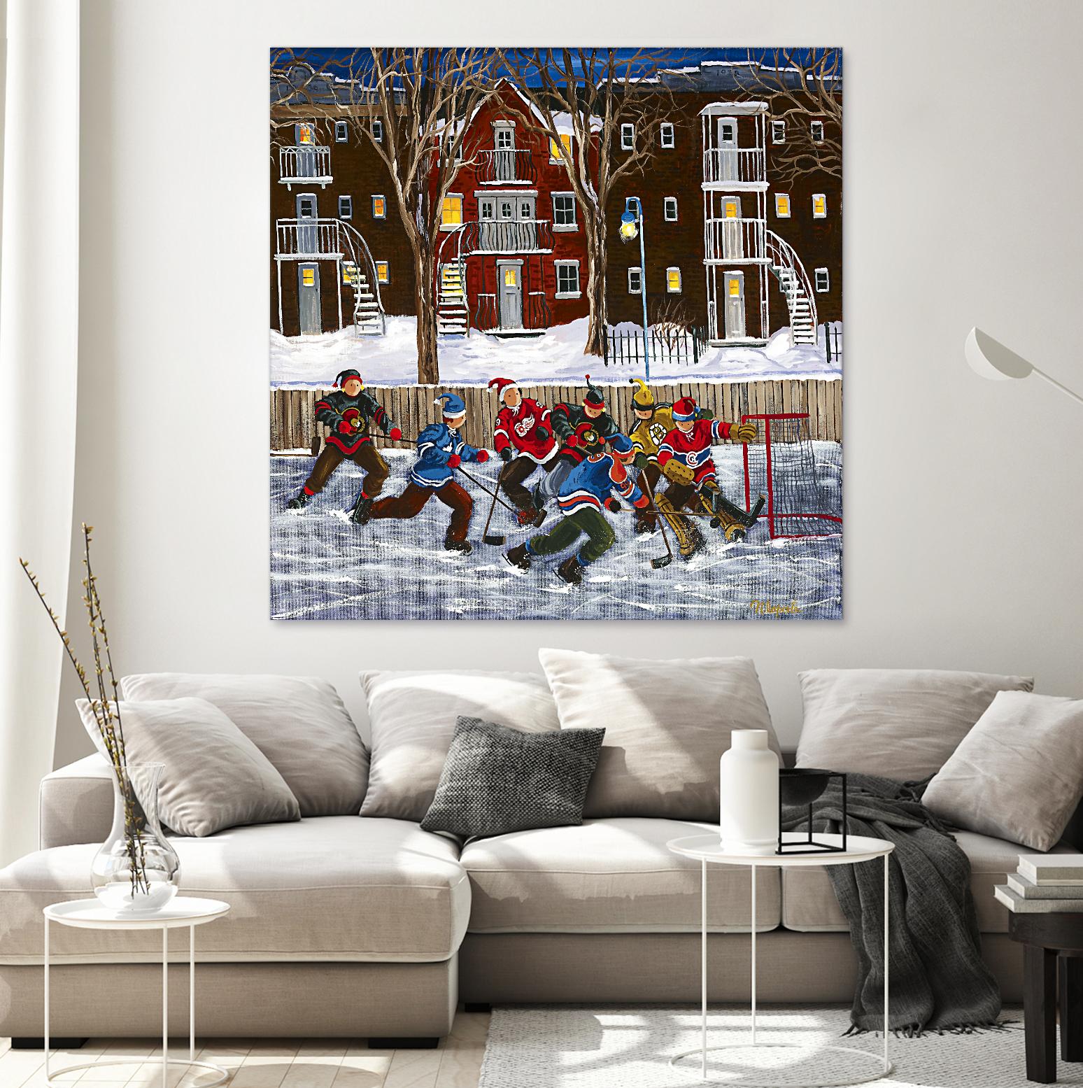 After School 1 by Nicole Laporte on GIANT ART - white art for kids hockey