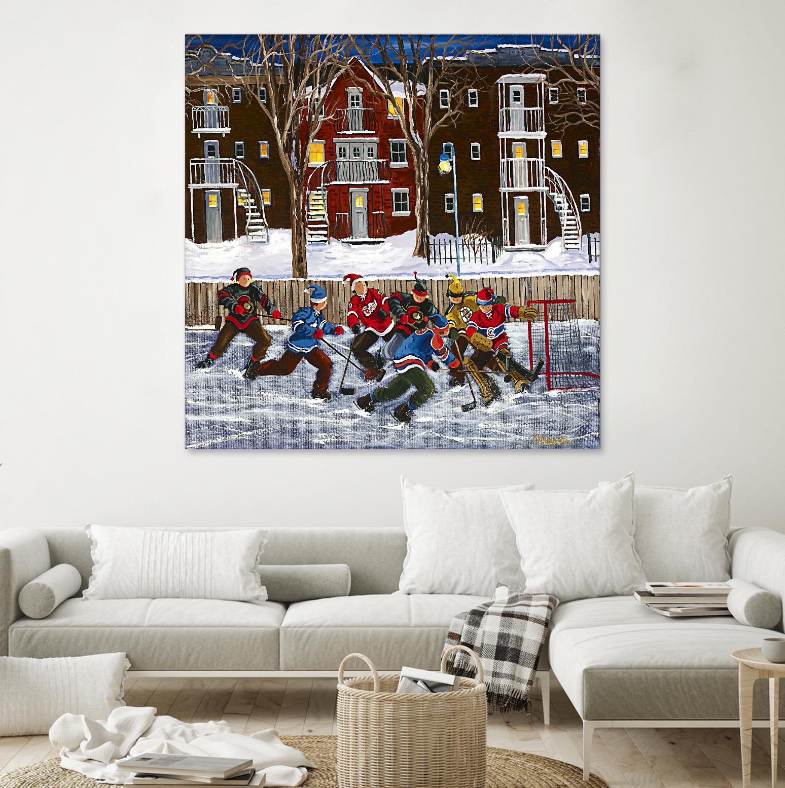 After School 1 by Nicole Laporte on GIANT ART - white art for kids hockey