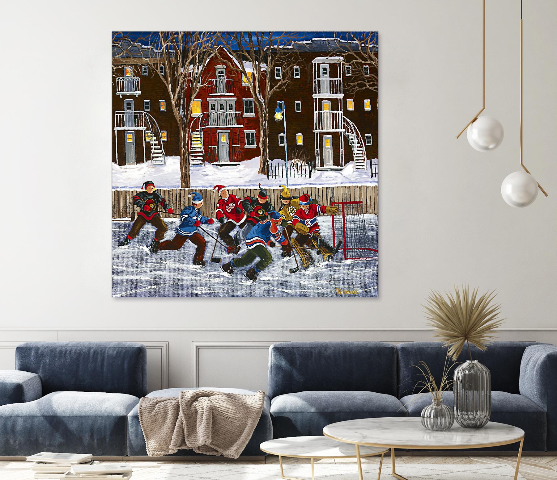 After School 1 by Nicole Laporte on GIANT ART - white art for kids hockey