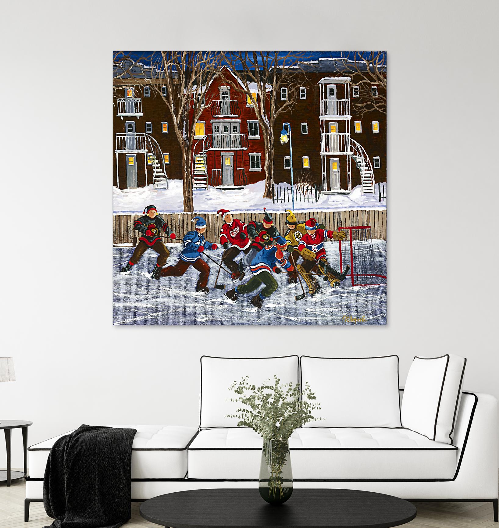 After School 1 by Nicole Laporte on GIANT ART - white art for kids hockey