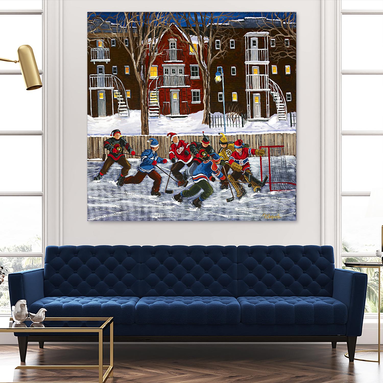 After School 1 by Nicole Laporte on GIANT ART - white art for kids hockey