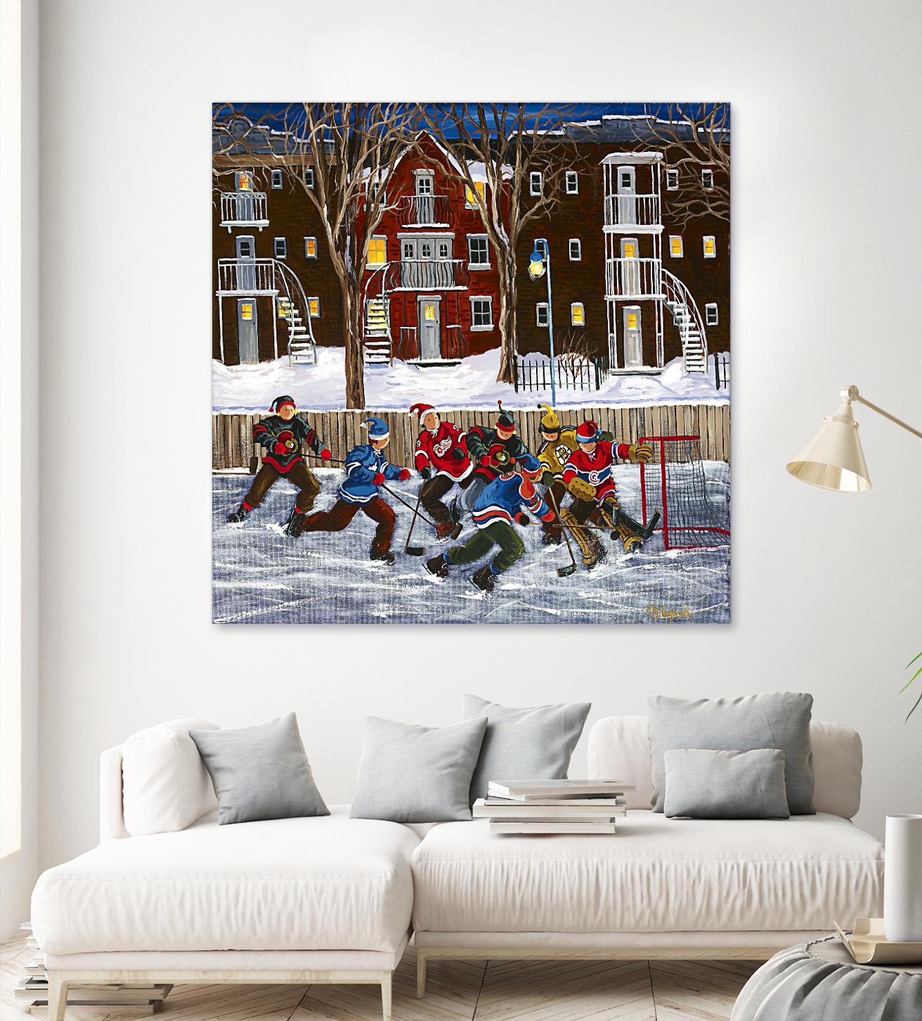 After School 1 by Nicole Laporte on GIANT ART - white art for kids hockey