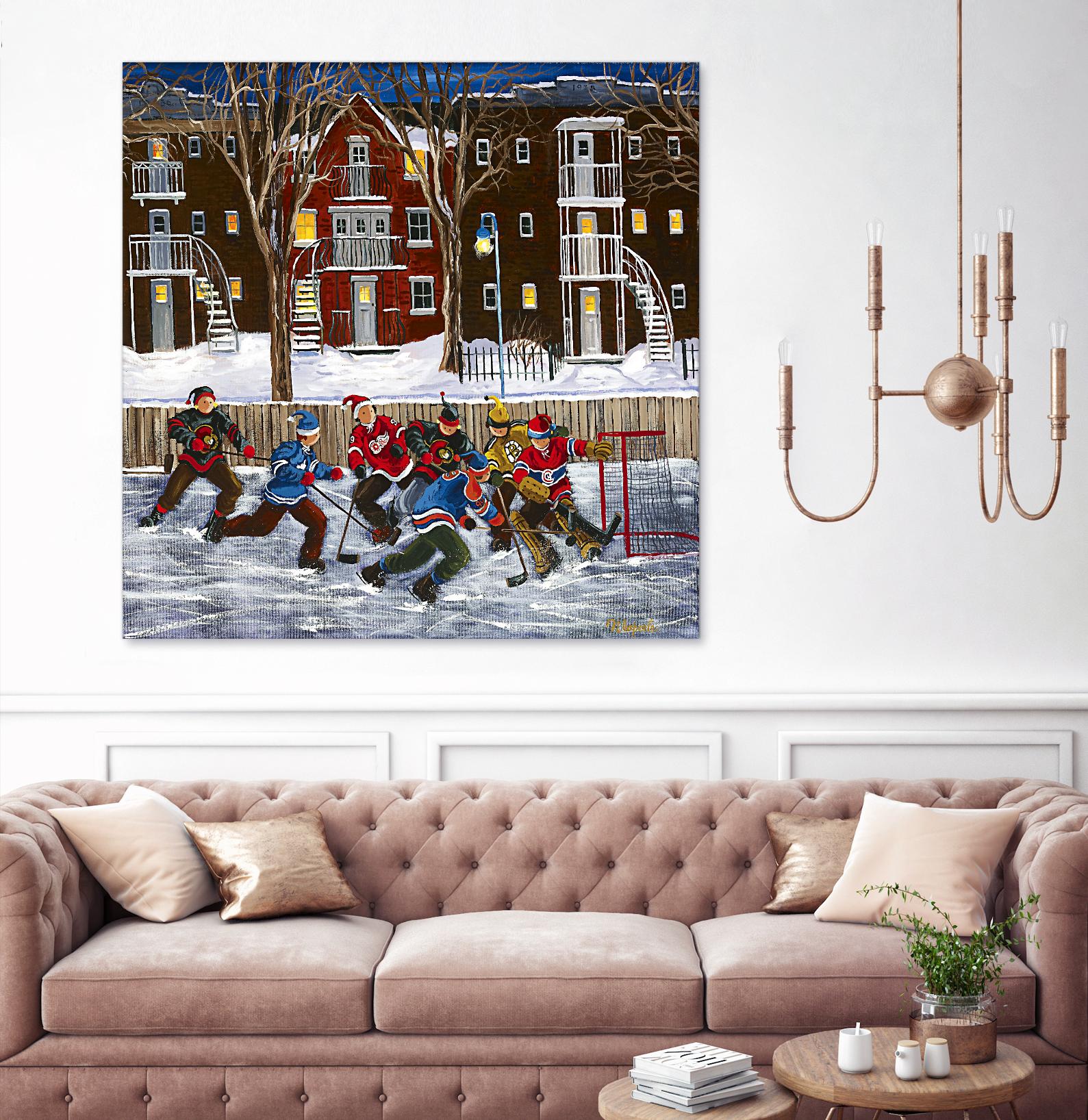 After School 1 by Nicole Laporte on GIANT ART - white art for kids hockey