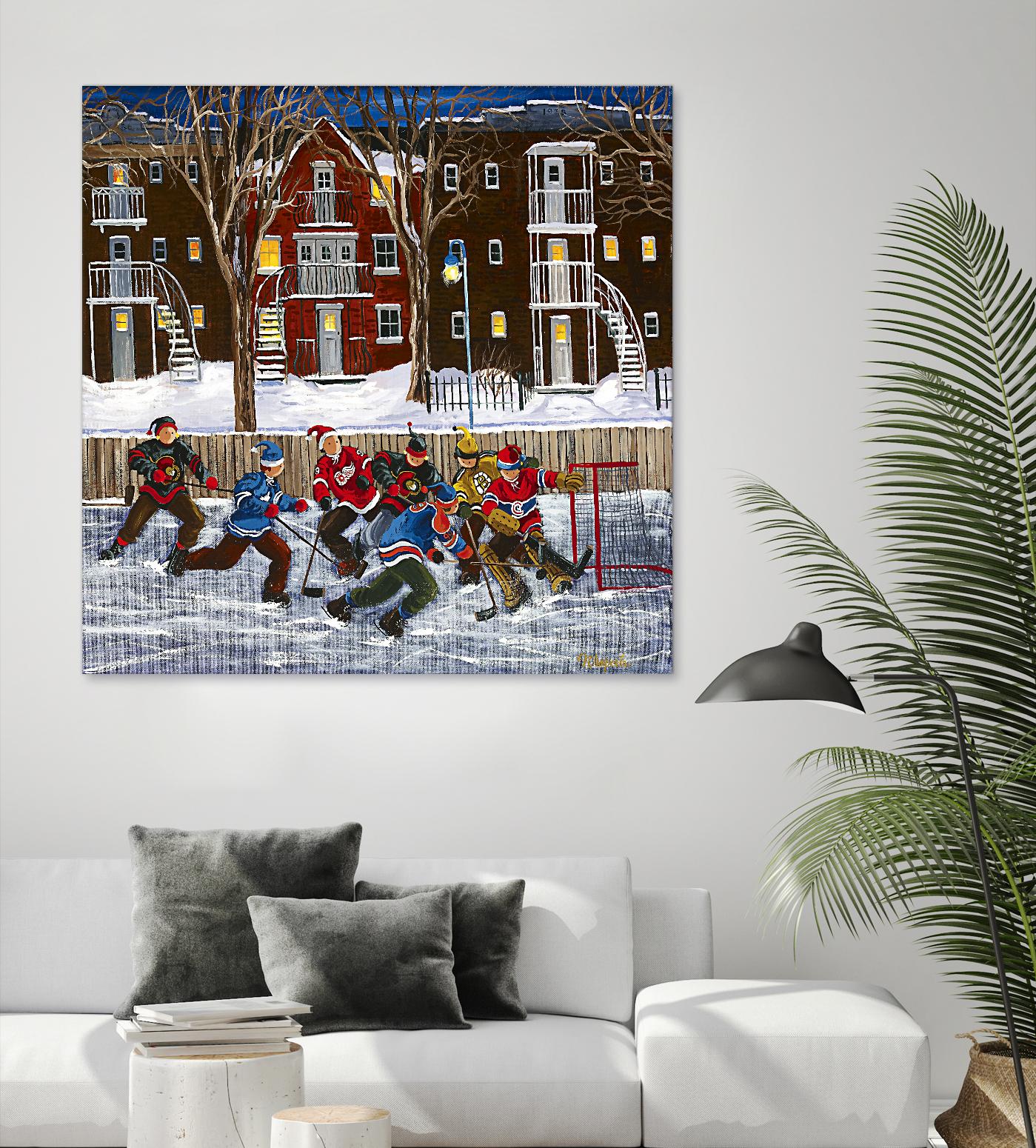 After School 1 by Nicole Laporte on GIANT ART - white art for kids hockey