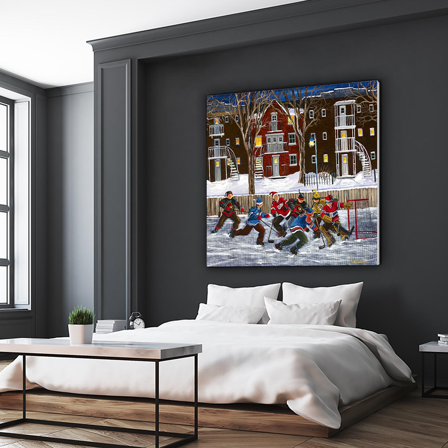 After School 1 by Nicole Laporte on GIANT ART - white art for kids hockey