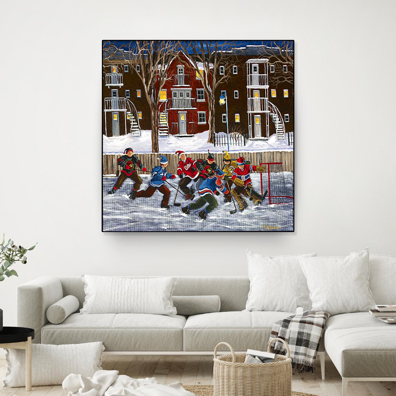 After School 1 by Nicole Laporte on GIANT ART - white art for kids hockey