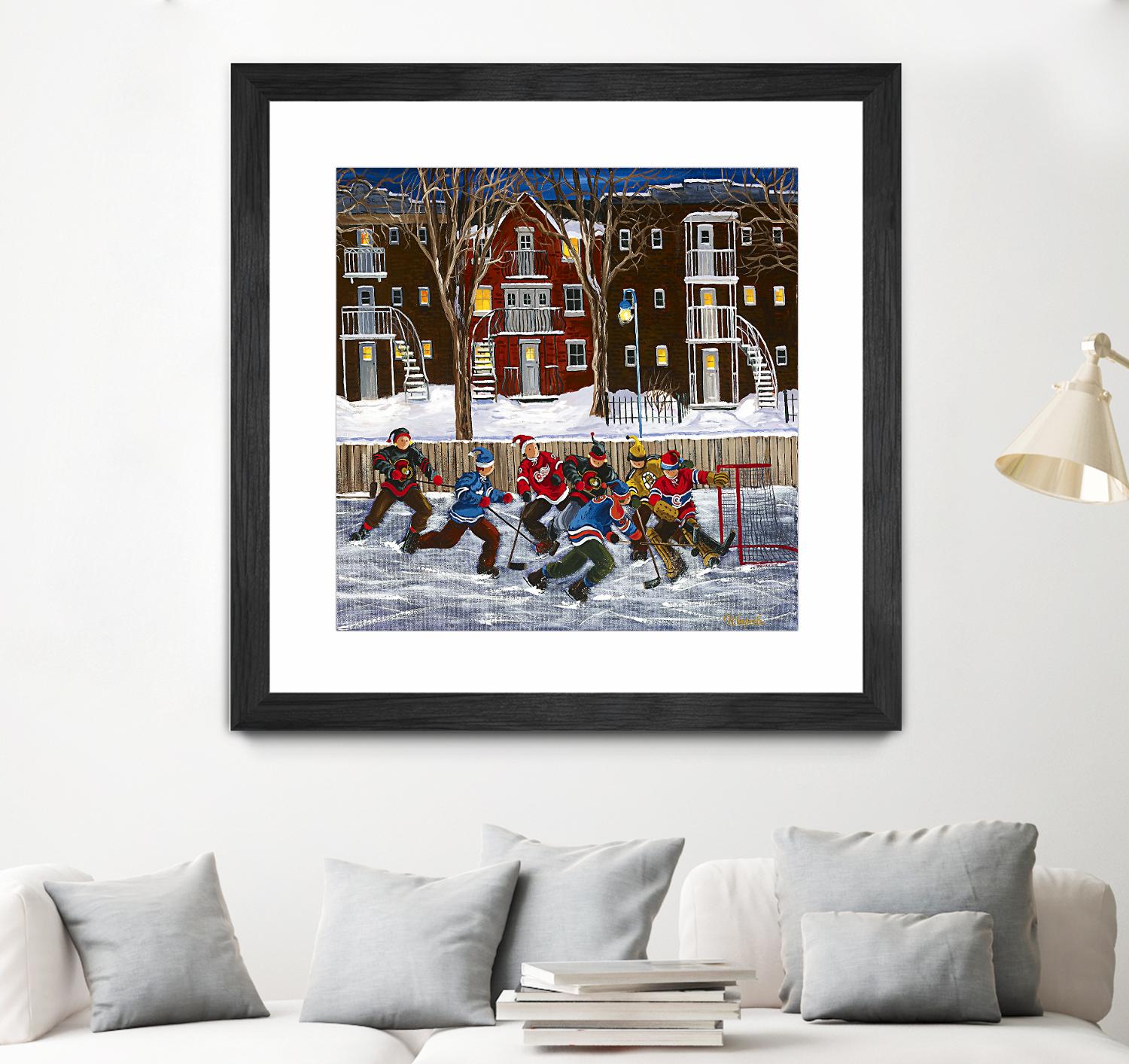 After School 1 by Nicole Laporte on GIANT ART - white art for kids hockey