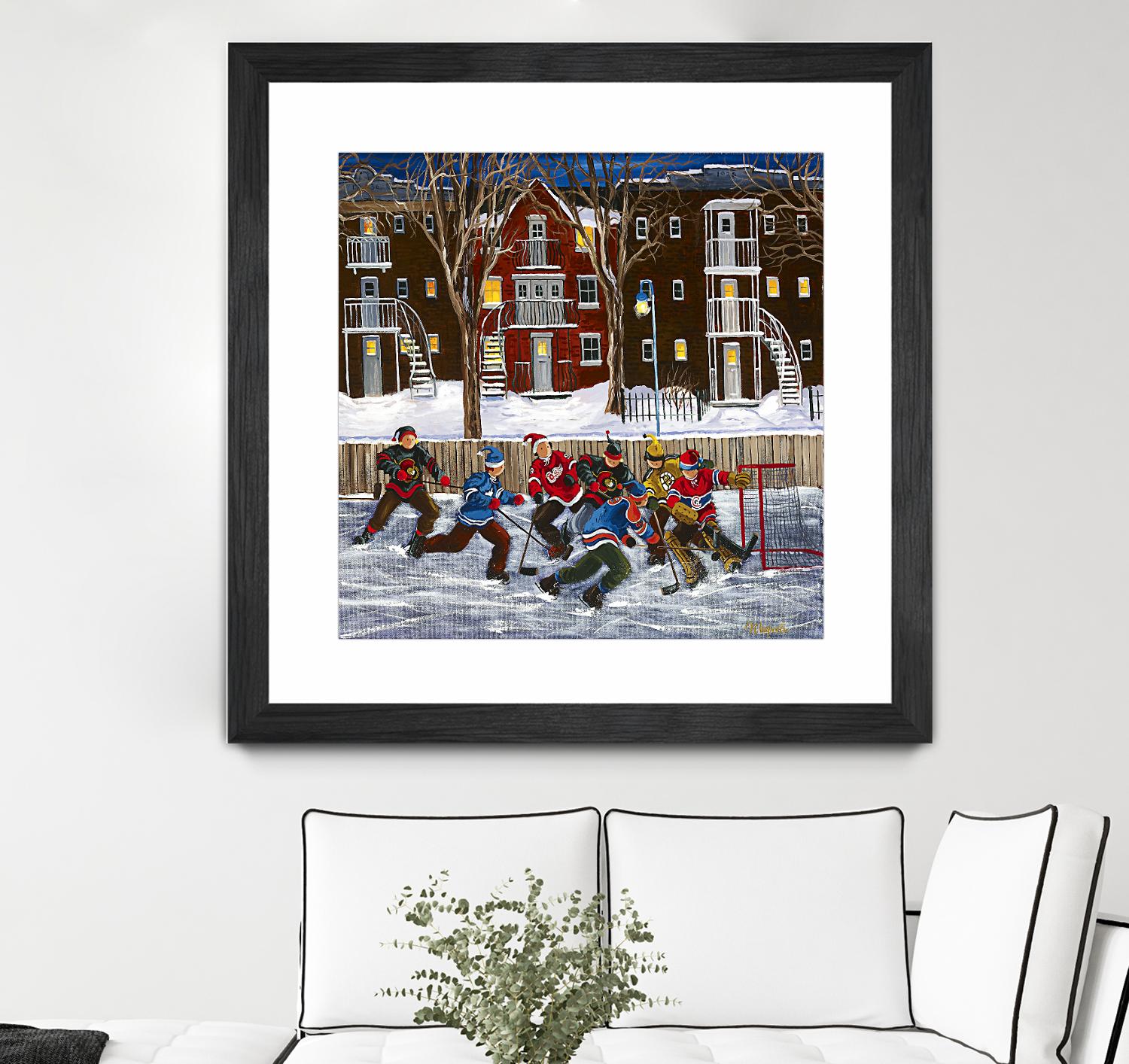 After School 1 by Nicole Laporte on GIANT ART - white art for kids hockey