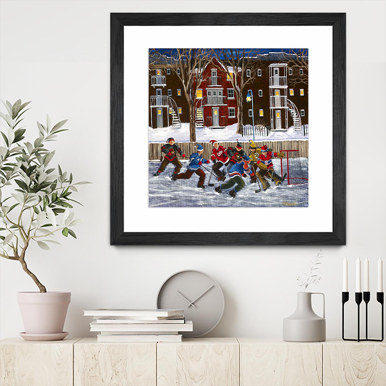 After School 1 by Nicole Laporte on GIANT ART - white art for kids hockey