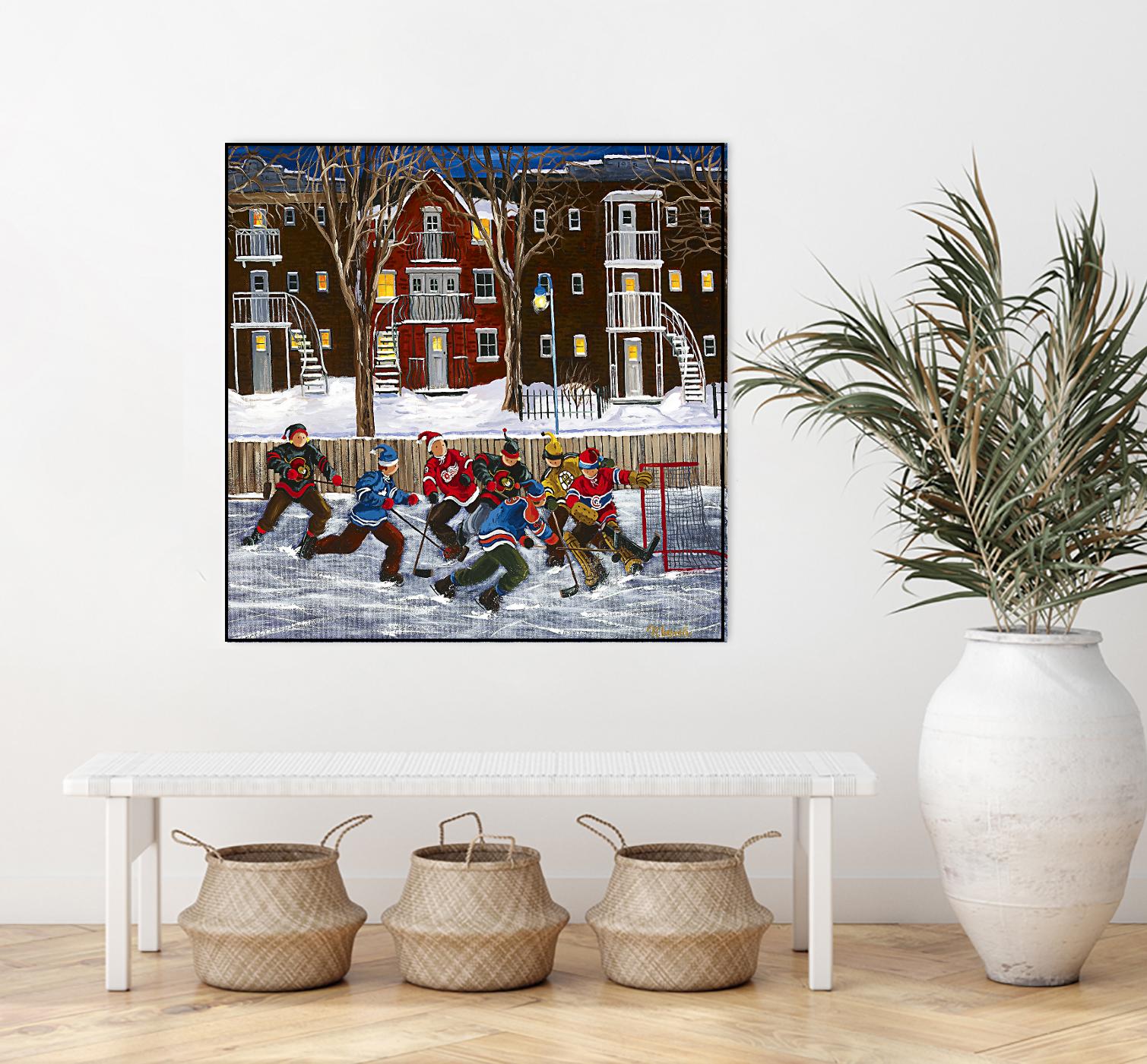 After School 1 by Nicole Laporte on GIANT ART - white art for kids hockey