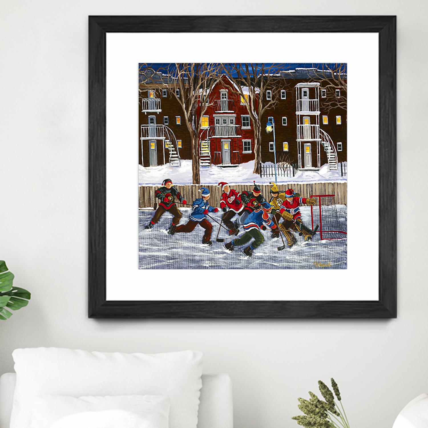 After School 1 by Nicole Laporte on GIANT ART - white art for kids hockey