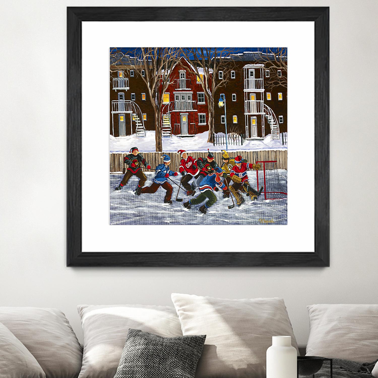 After School 1 by Nicole Laporte on GIANT ART - white art for kids hockey