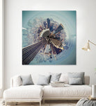 City Center I by Jean-François Dupuis on GIANT ART - blue city scene buildings