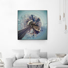 City Center I by Jean-François Dupuis on GIANT ART - blue city scene buildings