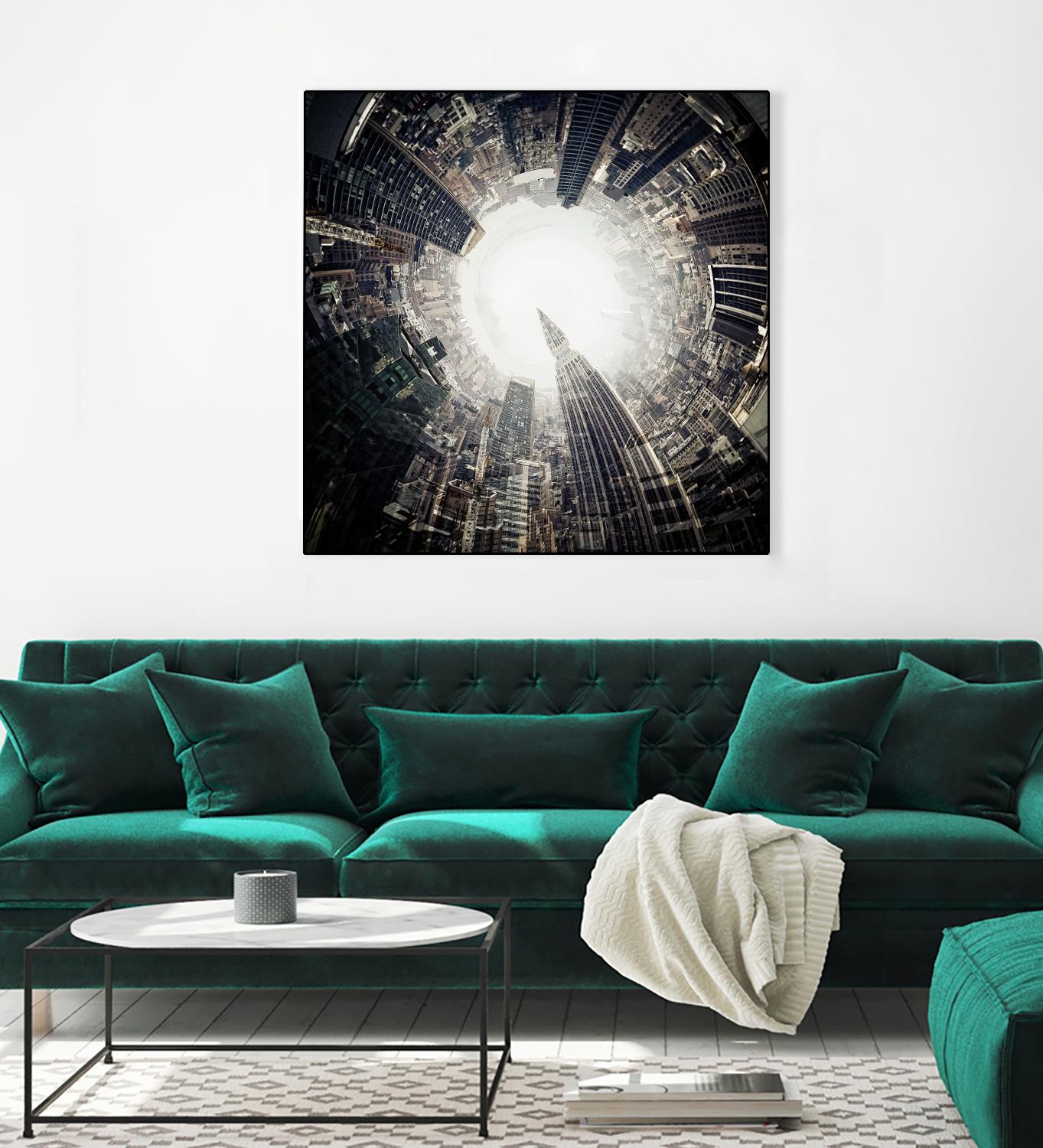 City Center II by Jean-François Dupuis on GIANT ART - white city scene ville