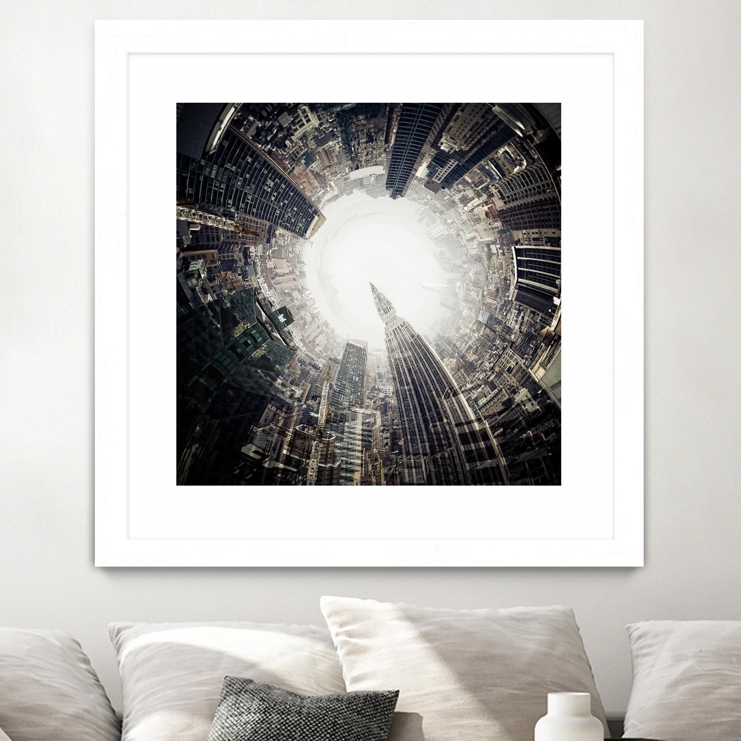 City Center II by Jean-François Dupuis on GIANT ART - white city scene ville