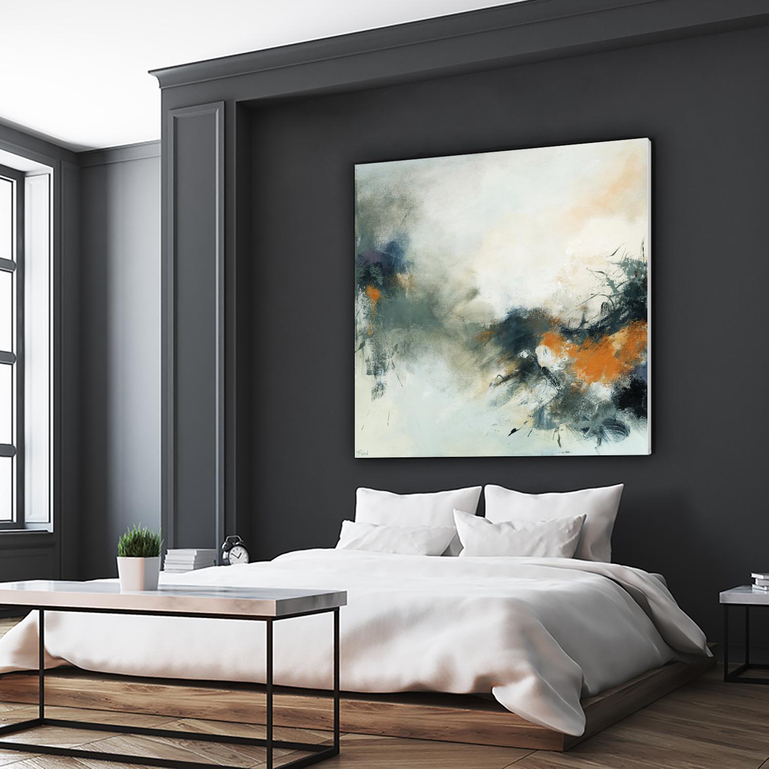 Transition by Roland Benoît on GIANT ART - orange abstract transparence