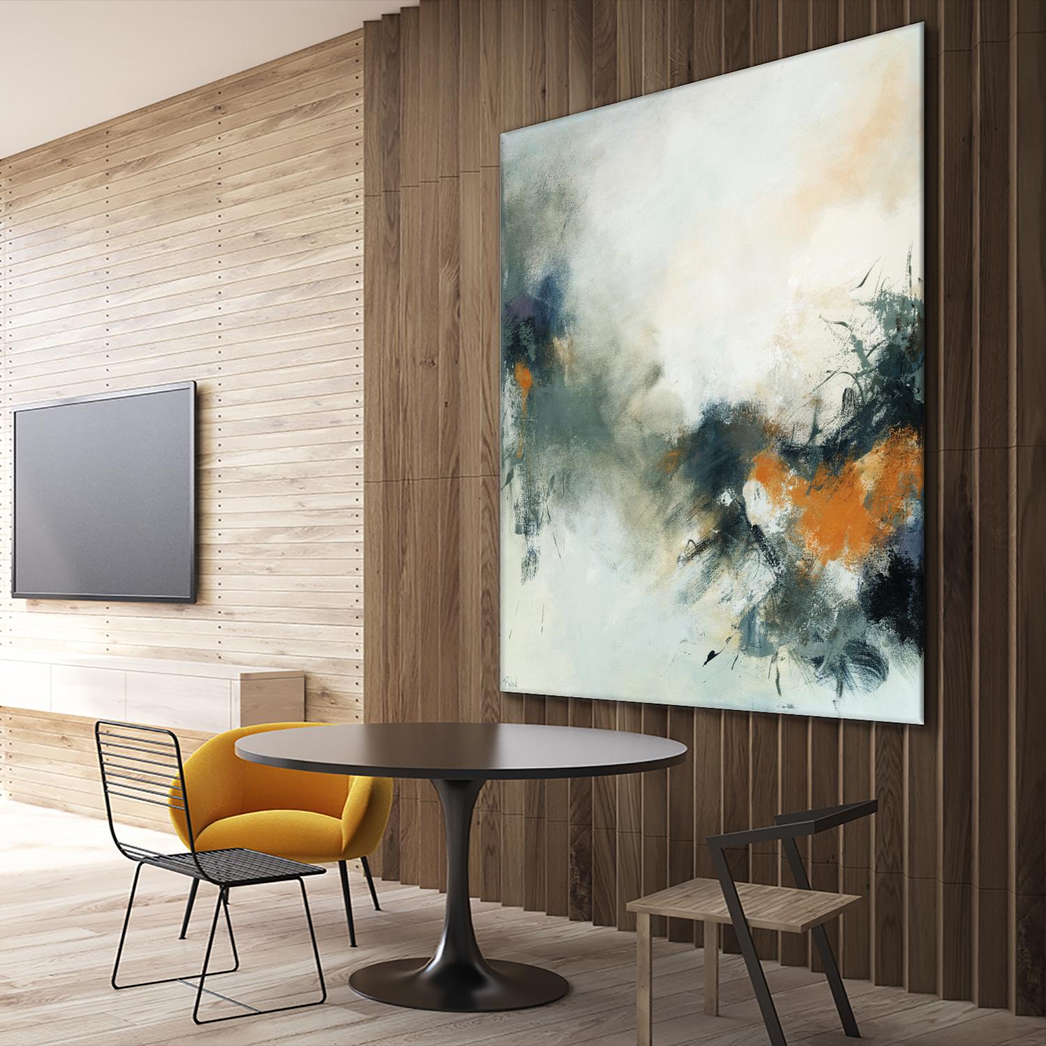 Transition by Roland Benoît on GIANT ART - orange abstract transparence