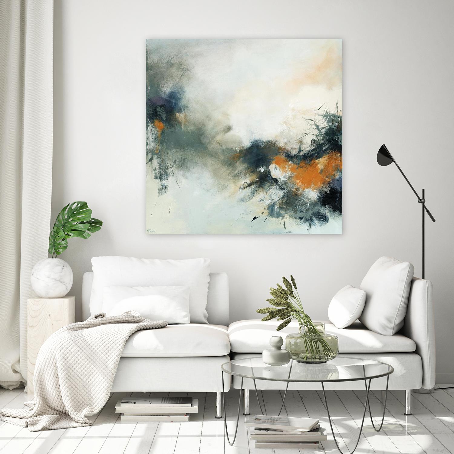 Transition by Roland Benoît on GIANT ART - orange abstract artistes du québec