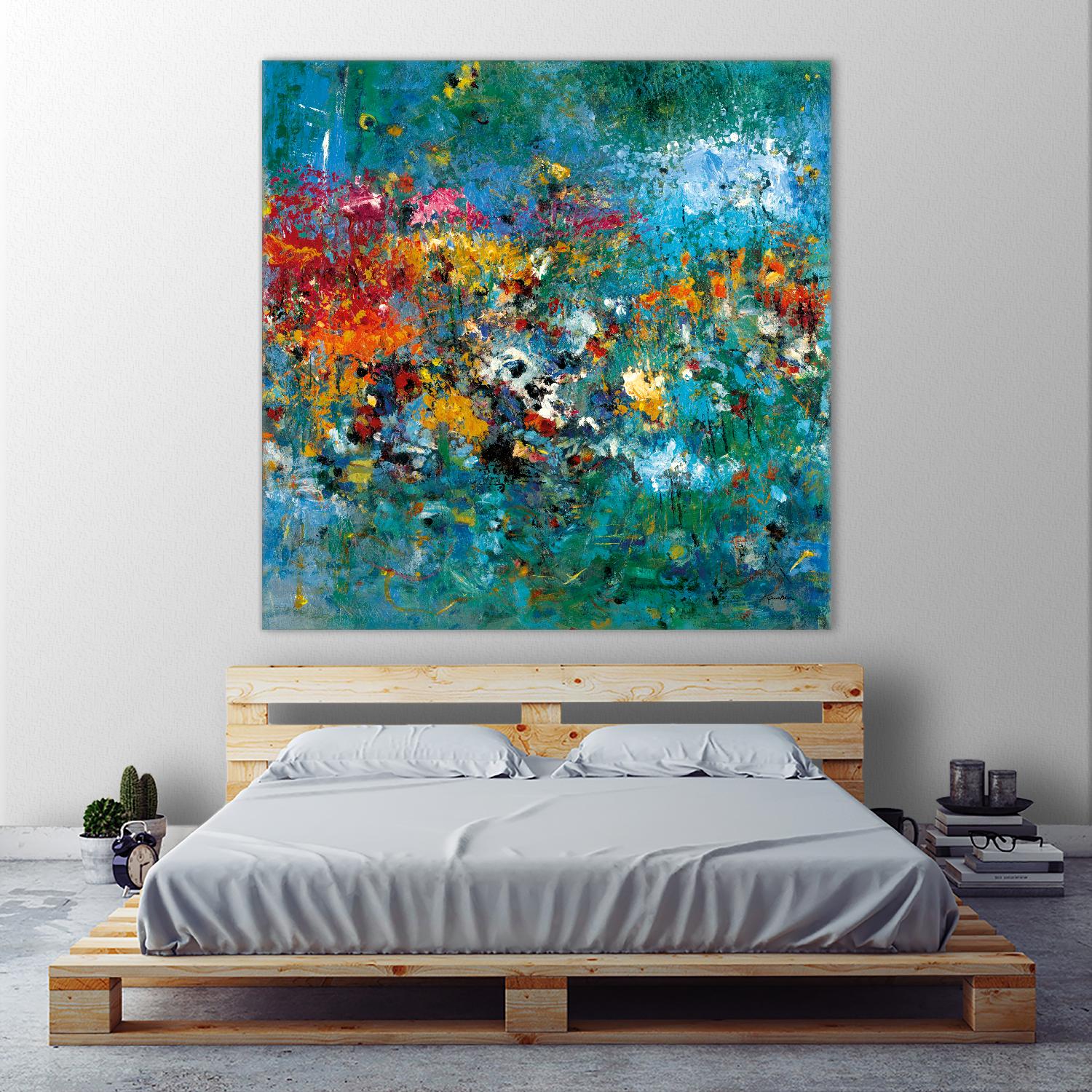 Carpe Diem 1 by Diane Lambin on GIANT ART - orange abstract fleurs abstraites