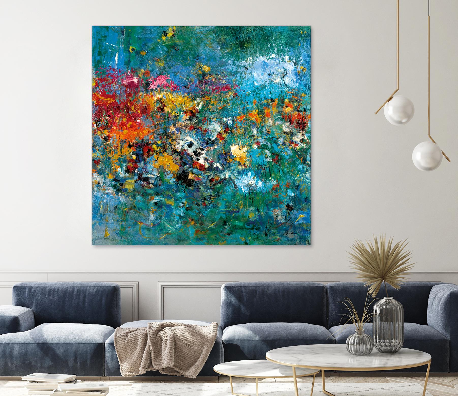 Carpe Diem 1 by Diane Lambin on GIANT ART - orange abstract fleurs abstraites