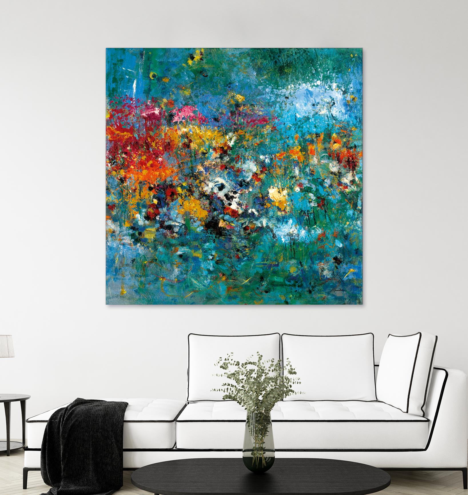 Carpe Diem 1 by Diane Lambin on GIANT ART - orange abstract fleurs abstraites