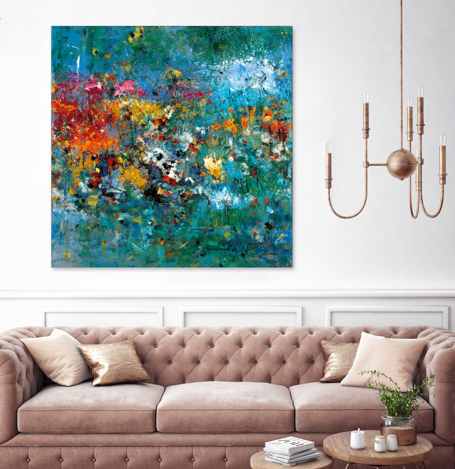 Carpe Diem 1 by Diane Lambin on GIANT ART - orange abstract fleurs abstraites