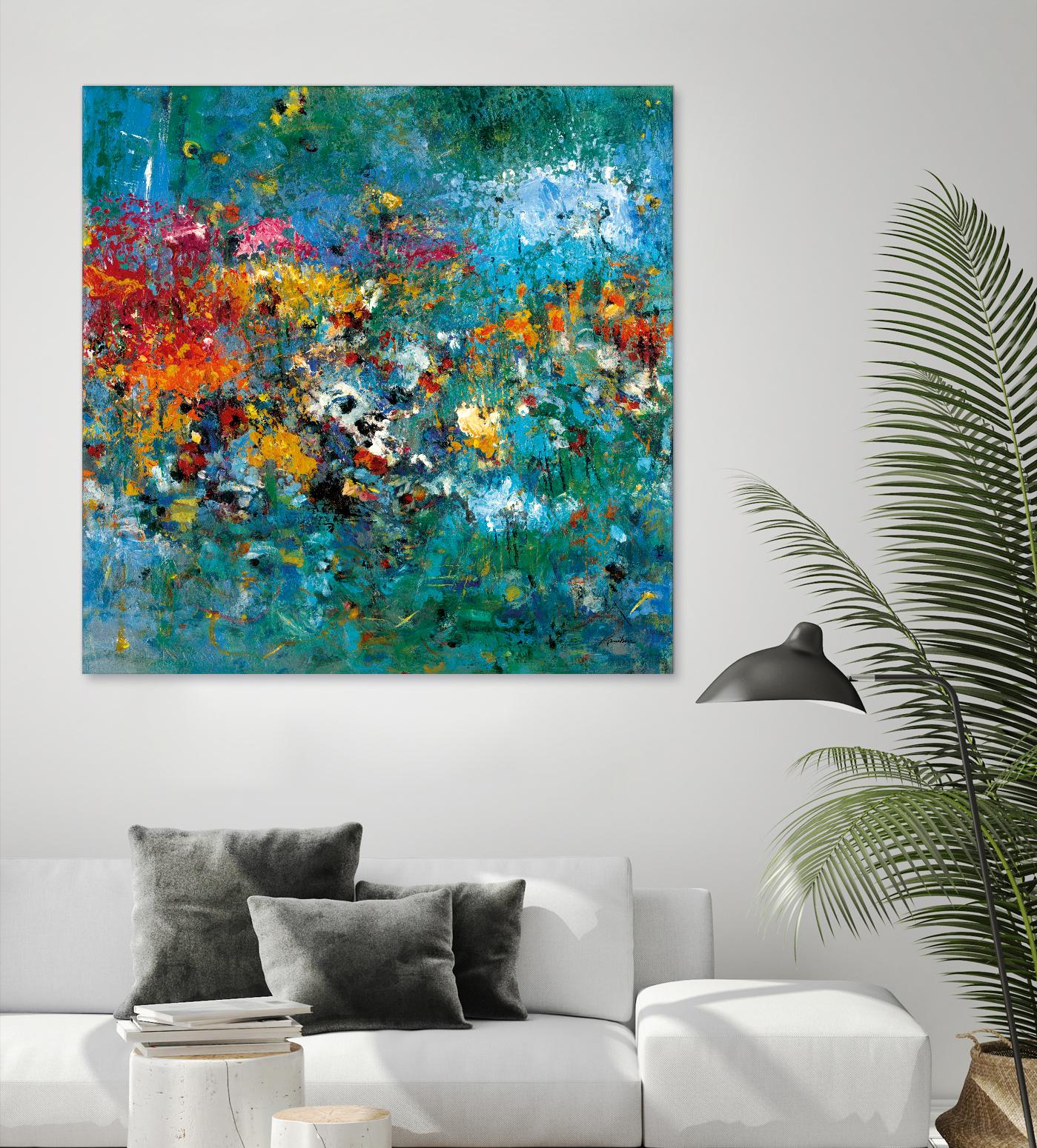 Carpe Diem 1 by Diane Lambin on GIANT ART - orange abstract fleurs abstraites