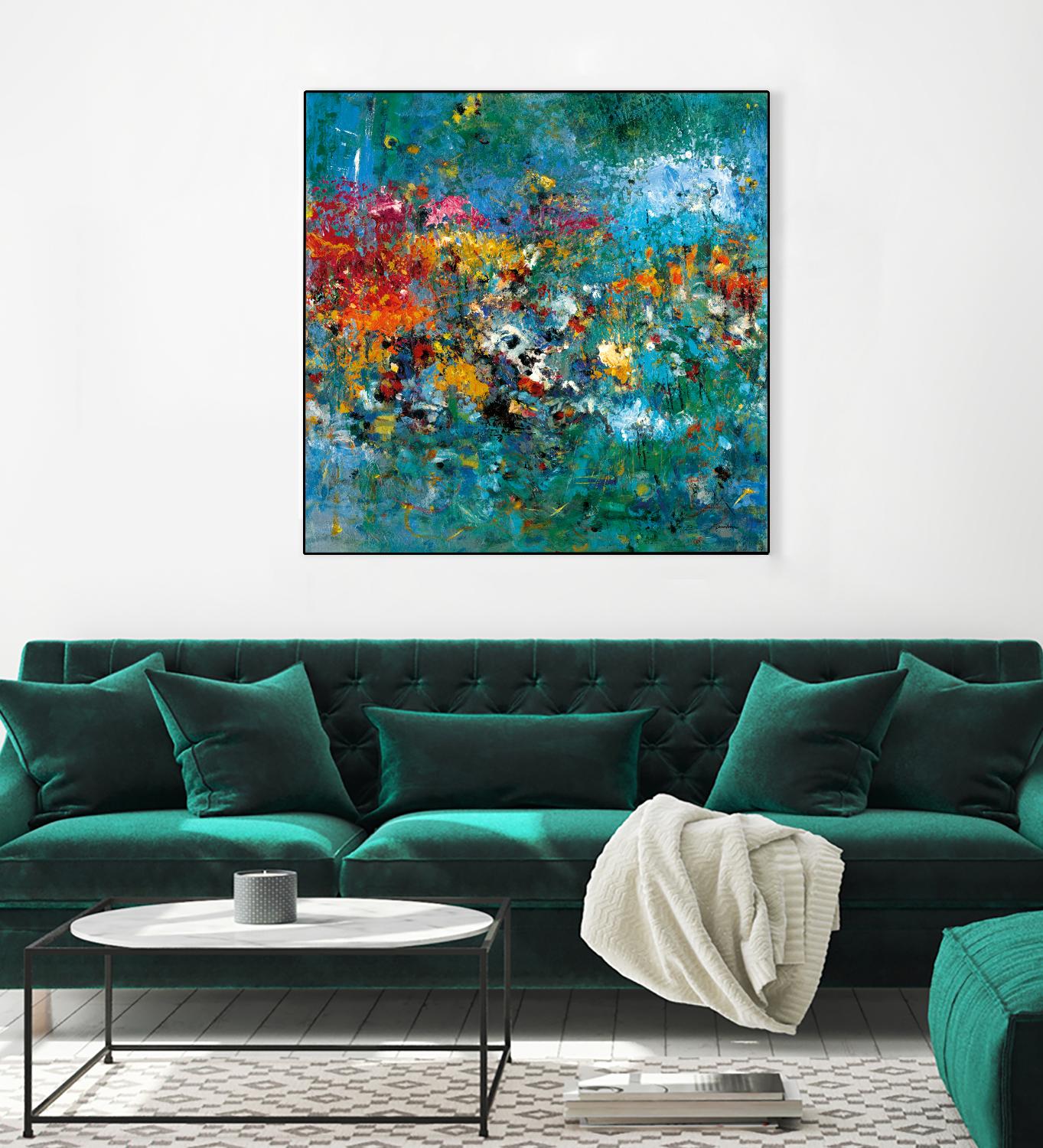 Carpe Diem 1 by Diane Lambin on GIANT ART - orange abstract fleurs abstraites