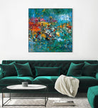 Carpe Diem 1 by Diane Lambin on GIANT ART - orange abstract fleurs abstraites