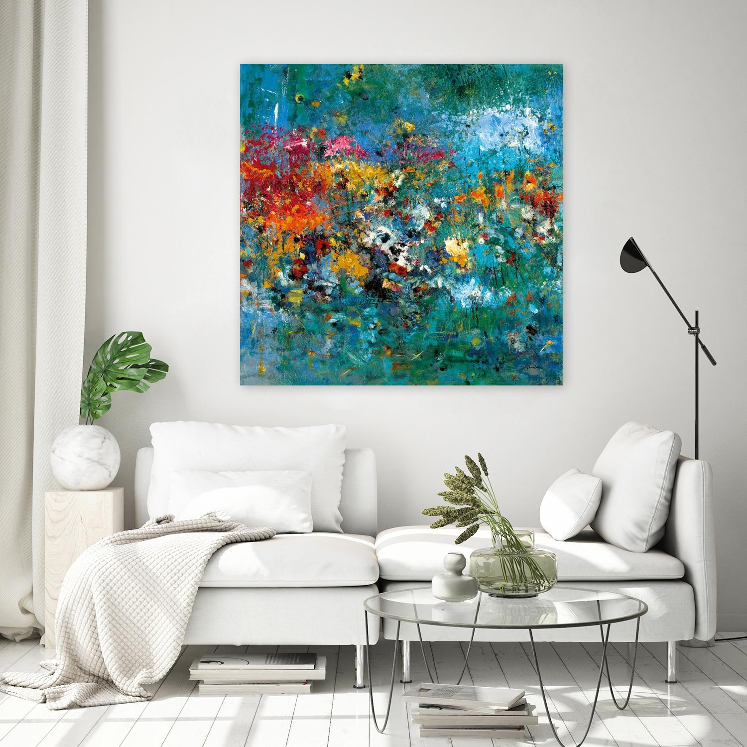 Carpe Diem 1 by Diane Lambin on GIANT ART - orange abstract fleurs abstraites