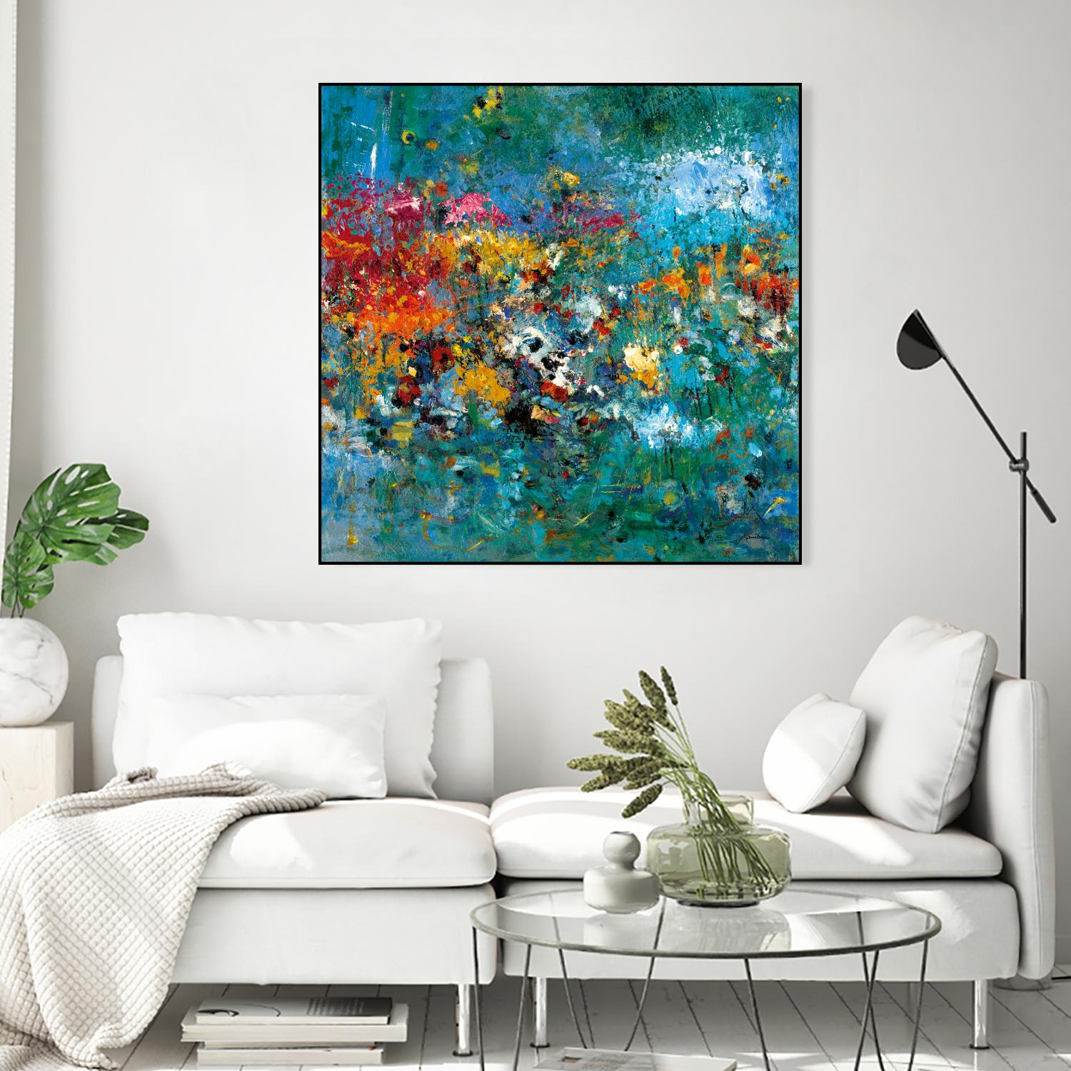 Carpe Diem 1 by Diane Lambin on GIANT ART - orange abstract fleurs abstraites