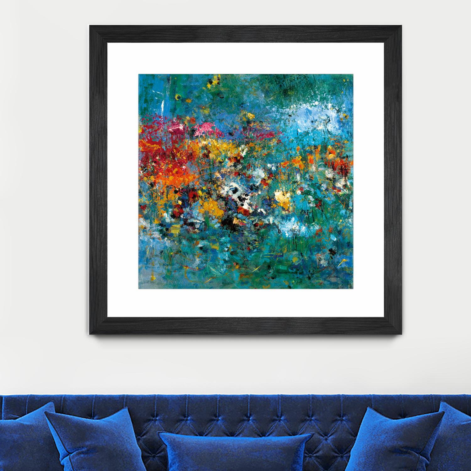 Carpe Diem 1 by Diane Lambin on GIANT ART - orange abstract fleurs abstraites