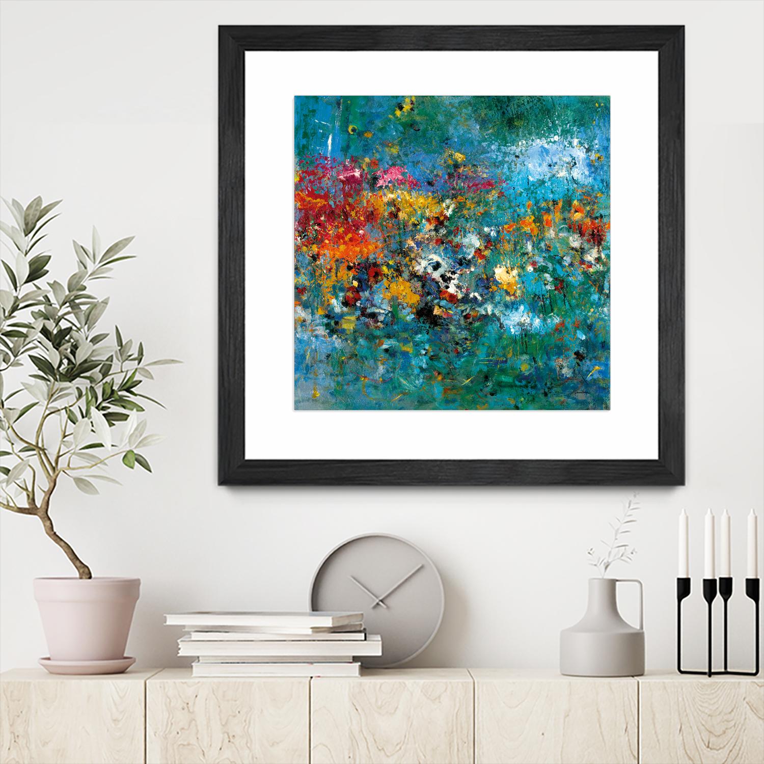 Carpe Diem 1 by Diane Lambin on GIANT ART - orange abstract fleurs abstraites