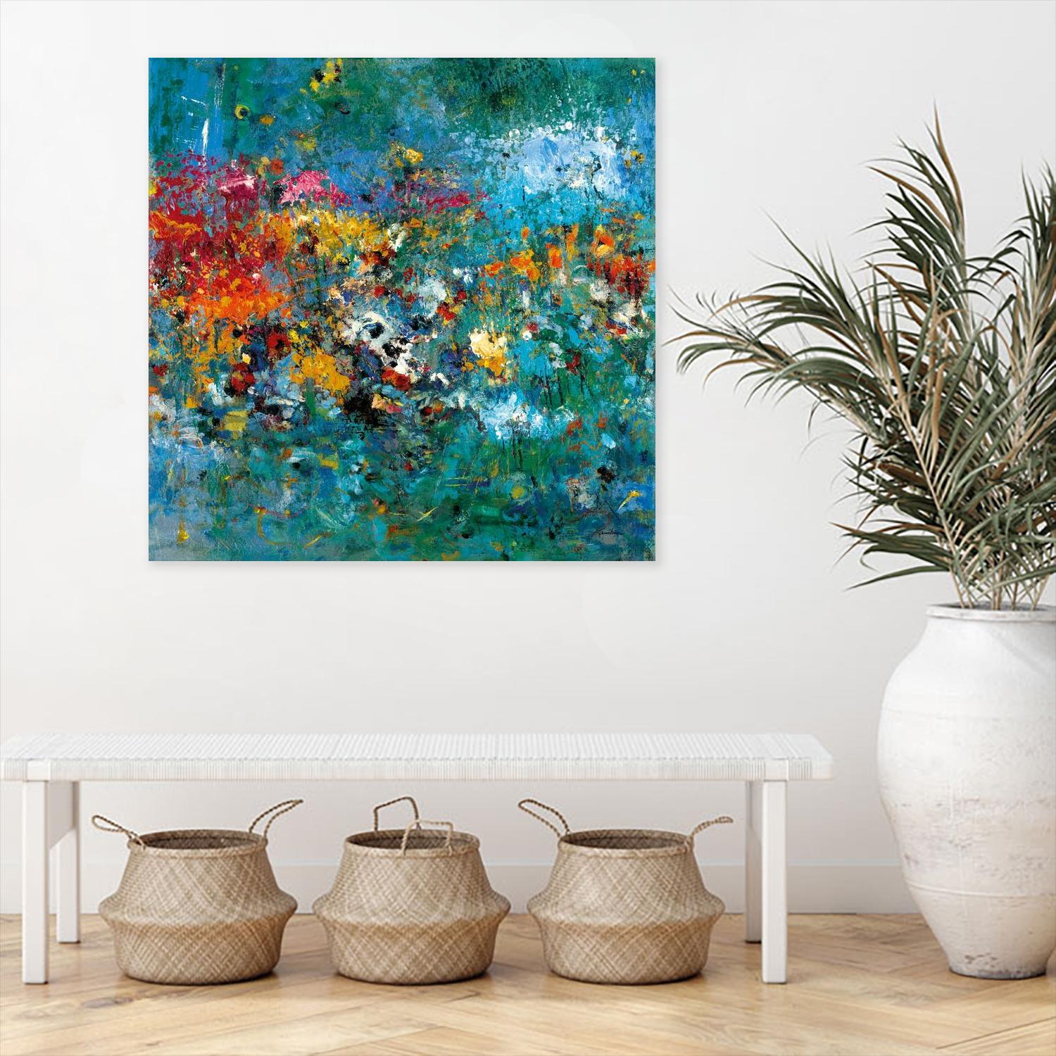 Carpe Diem 1 by Diane Lambin on GIANT ART - orange abstract fleurs abstraites