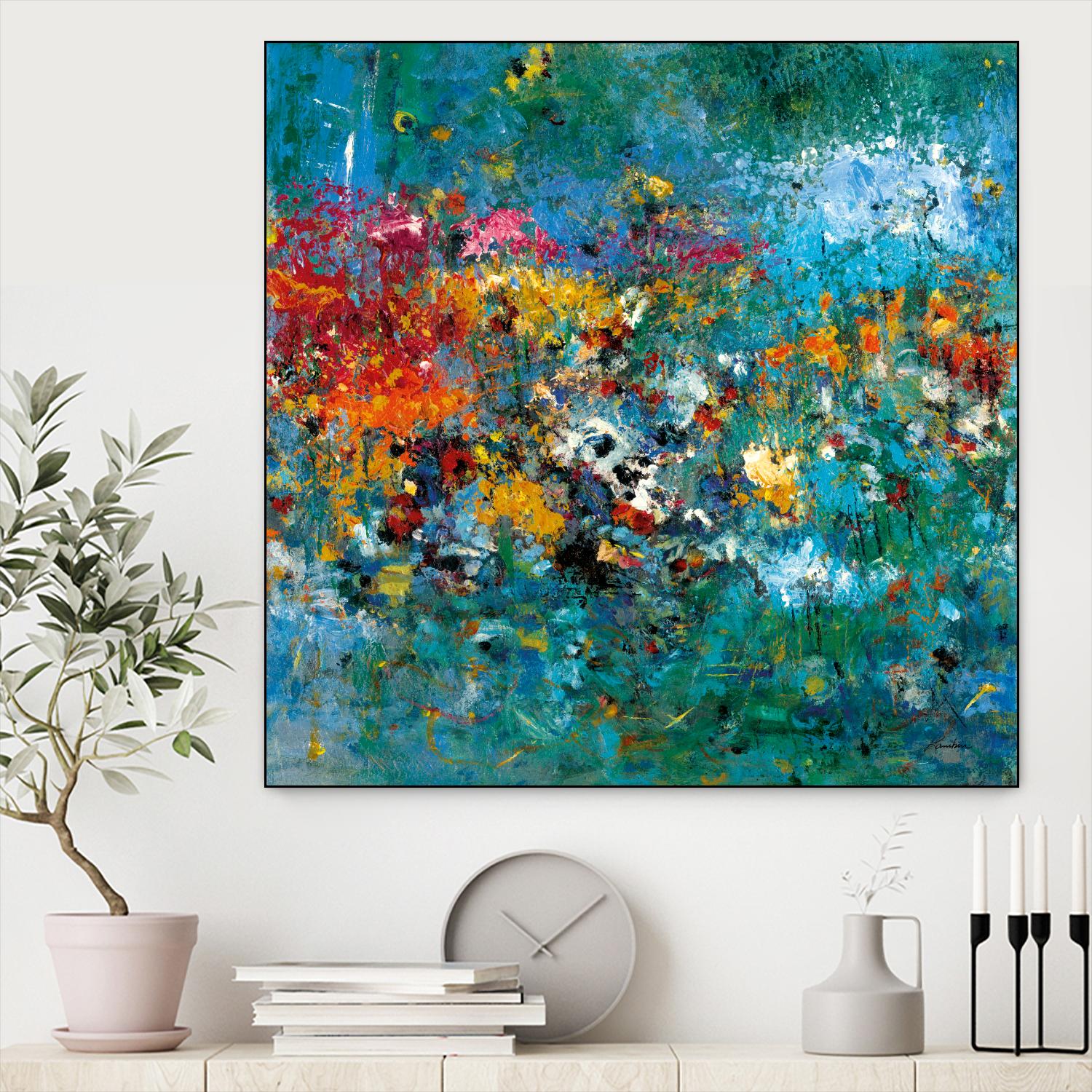 Carpe Diem 1 by Diane Lambin on GIANT ART - orange abstract fleurs abstraites