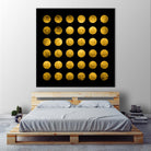 Golden Spots Black by Daniel Stanford on GIANT ART - gold shapes polka dots