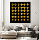 Golden Spots Black by Daniel Stanford on GIANT ART - gold shapes polka dots
