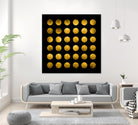 Golden Spots Black by Daniel Stanford on GIANT ART - gold shapes polka dots