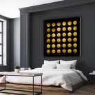 Golden Spots Black by Daniel Stanford on GIANT ART - gold shapes polka dots