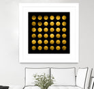 Golden Spots Black by Daniel Stanford on GIANT ART - gold shapes polka dots