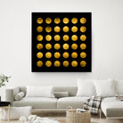 Golden Spots Black by Daniel Stanford on GIANT ART - gold shapes polka dots